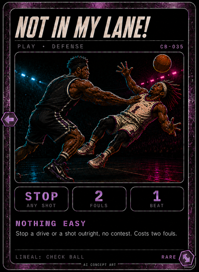 Not In My Lane!, Play &middot; Defense, CB-035
